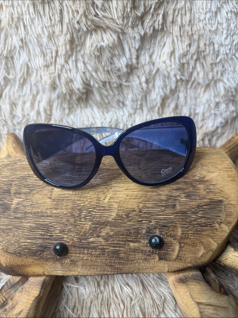 Circus by Sam Edelman Women's Blue Cat Eye Sunglasses